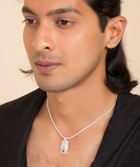 Linga Bhairavi Silver Pendant - Medium