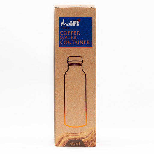 Hammered Copper Water Bottle, 950 ml - Isha Life AU