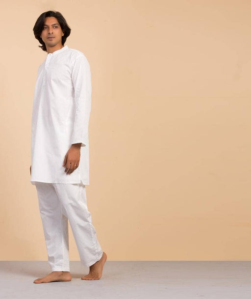 Mens Organic Cotton Sadhana Kurta - White