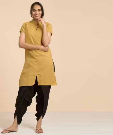 Organic Women AUM Kurtha - Mustard