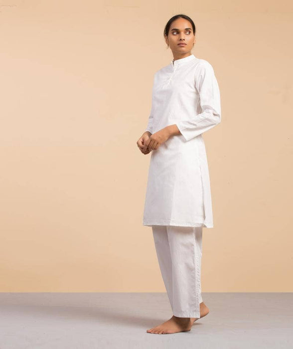 Traditional Organic Cotton Kurta for Women, White