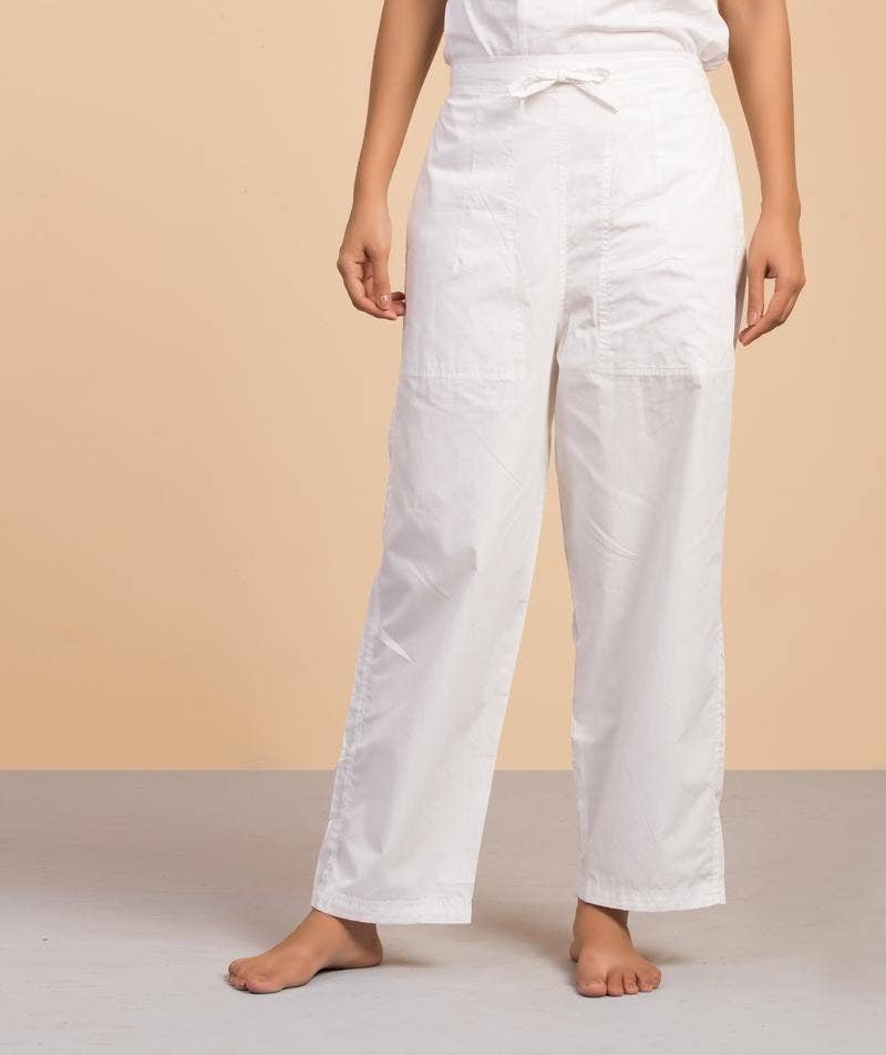 Womens Organic Cotton Sadhana Pyjama - White