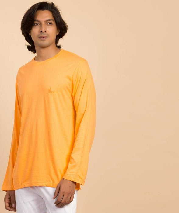 Organic Cotton Long Sleeve Unisex T-Shirt, Orange