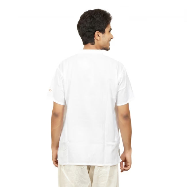 Organic Mens AUM Kurtha - White L