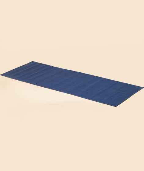 Cotton Rug Yoga Mat Back Rubberized - Blue