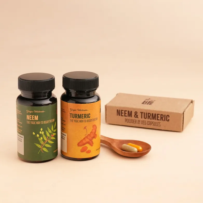 Neem & Turmeric Veg Caps Comb Pack, 60 pcs each (Exp. 11/2027)