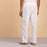 Men’s Organic Cotton Sadhana Pyjama. Solid white. Breathable fabric. Comfortable for Sadhana.