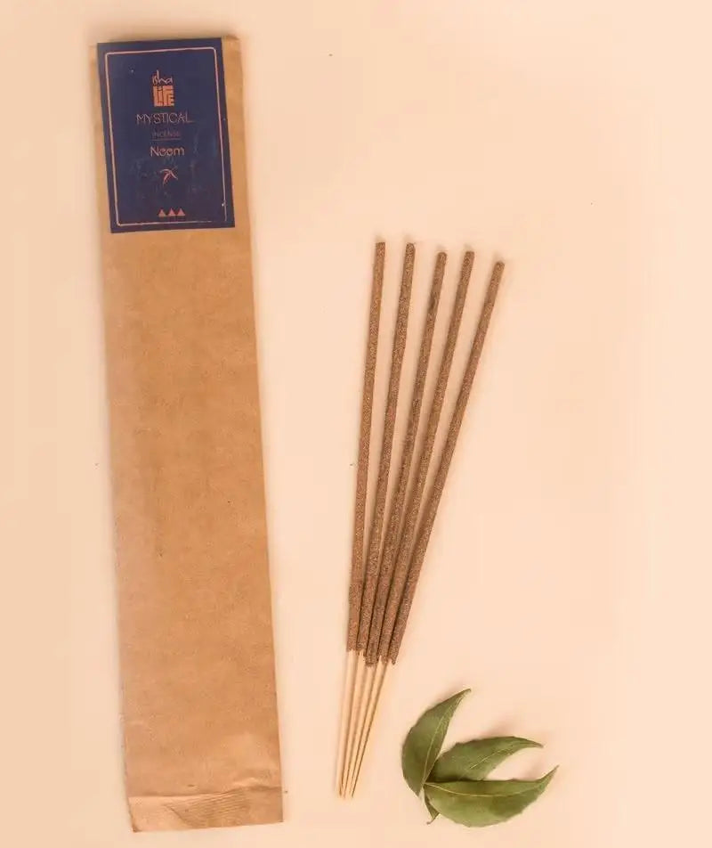 Handmade Natural Neem Incense, 10 Sticks