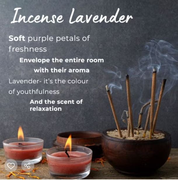 Natural Lavender Incense, 10 Sticks