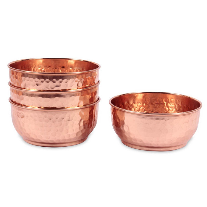 Set of 4 Copper Bowls and Tray - Isha Life AU