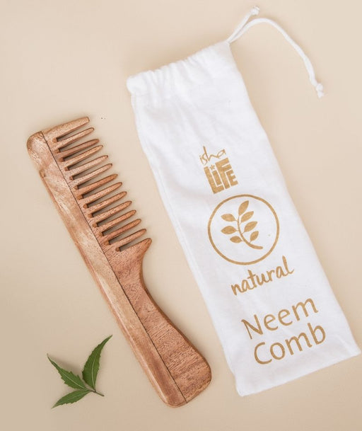 Handmade Neem Wood Comb (Handle model)