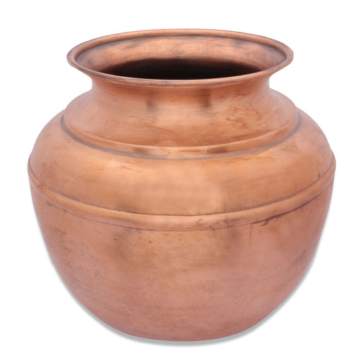 Copper Water Storage Pot (Jeevarasam Pot), 5 Liters - Isha Life AU