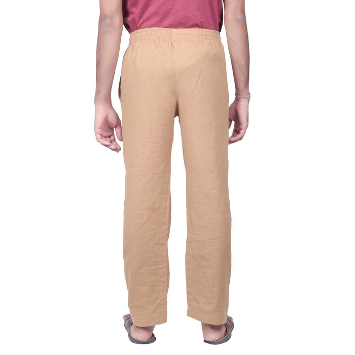 Buy Men Khaki Knitted Drawstring Pants - Organic Cotton Online at