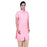 Women Pink Embroidered Aum Kurta - Organic Cotton - Isha Life AU