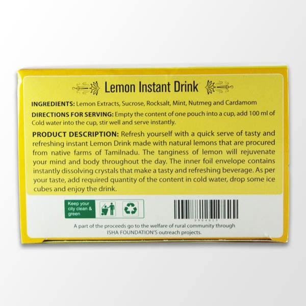 Lemon Instant  Drink  - 120gms (Best Before May 2020) - Isha Life AU